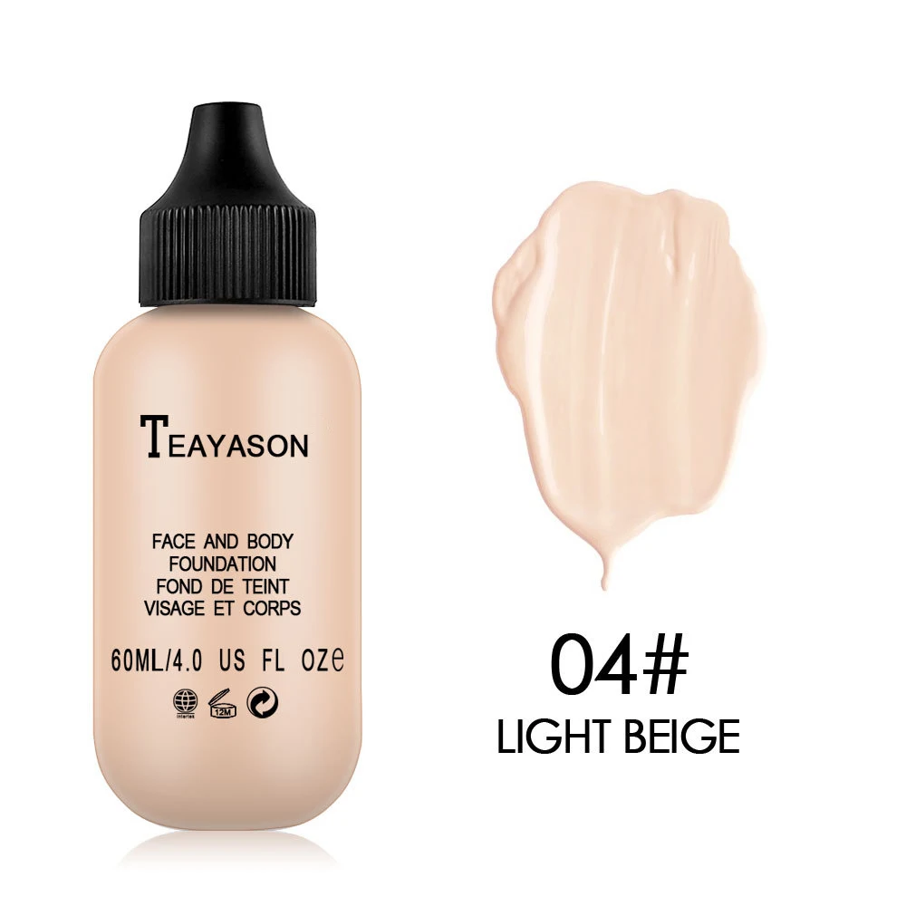04 TEAYASON beauty, 60 мл, тональный крем, мягкий, матовый, стойкий, контроль жирности, консилер, увлажняющий, жидкий, тональный крем, макияж, TSLM1 - Цвет: 04