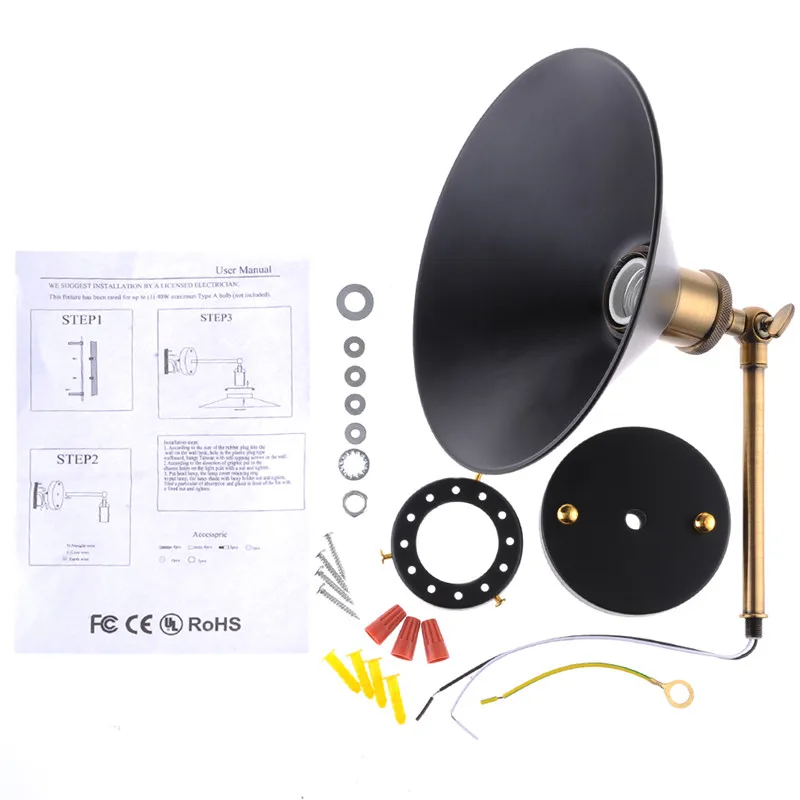 

Hotsell Plated Industrial Wall Lamp E27 Base Retro Loft LED Wall Light Lamparas Stair Bathroom Iron Wall Sconce Abajur Luminaria