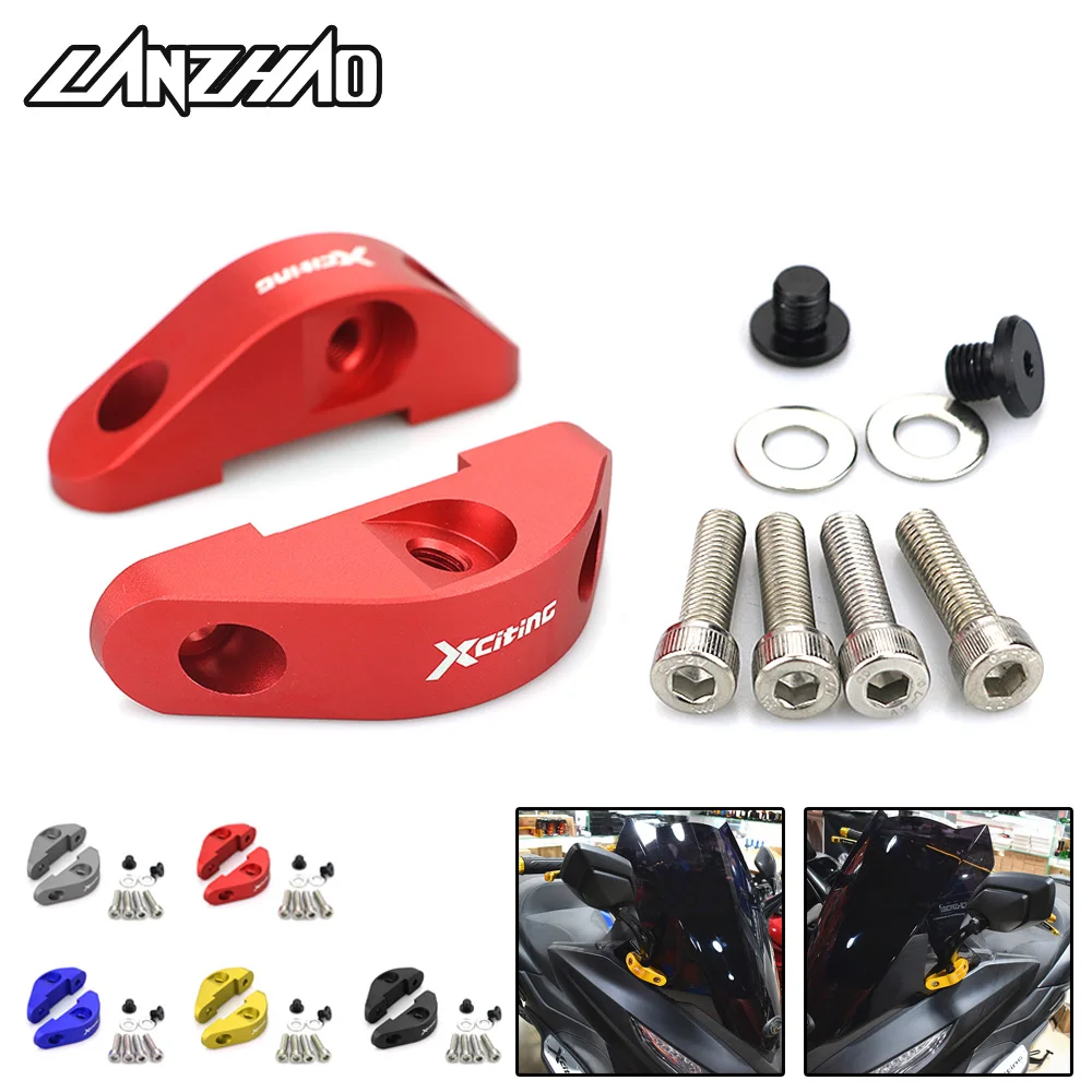 

Pair Motorcycle CNC Aluminum Rear View Side Mirror Extension Kits for KYMCO XCITING 250 300 350 400 400S 500 NIKITA 2017 2018