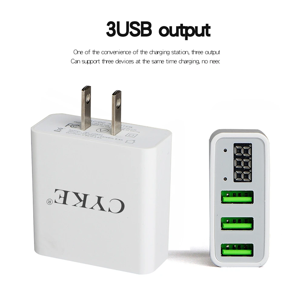 CYKE 5 В 3 А порта USB для быстрой зарядки настенное зарядное устройство с