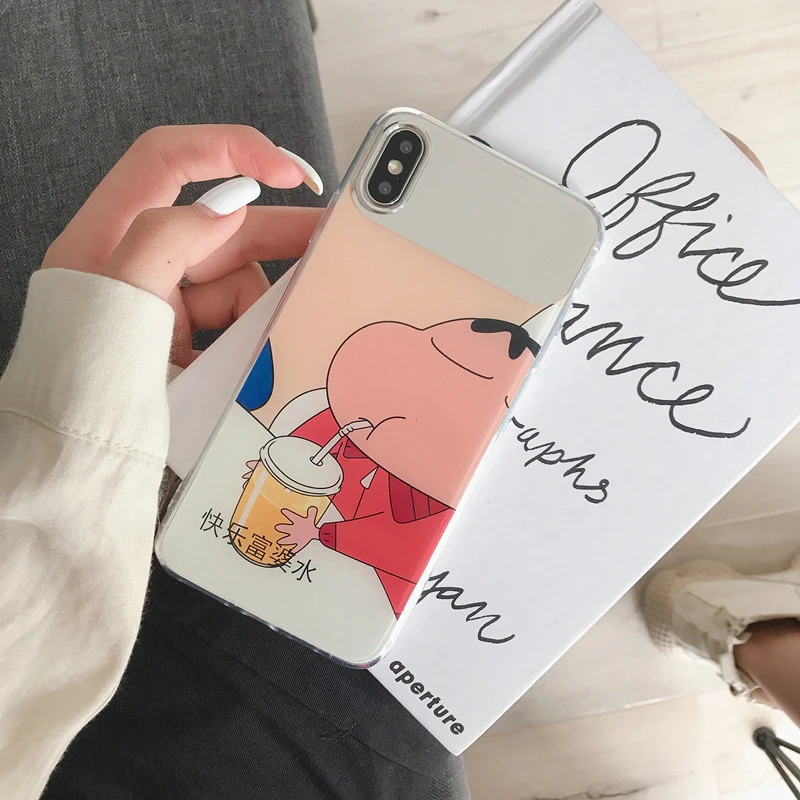 Забавный Crayon Shin-chan мультфильм Apple Phone Чехол для iPhone 6 7 8 S Plus X XR XS XSMAX Мягкий ТПУ