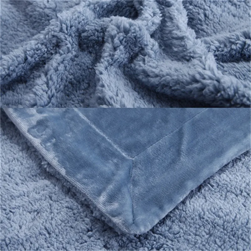 Новинка, одноцветные мягкие зимние одеяла, полиэфирное волокно, пледы, 150x200 см/200x230 см, двустороннее постельное белье