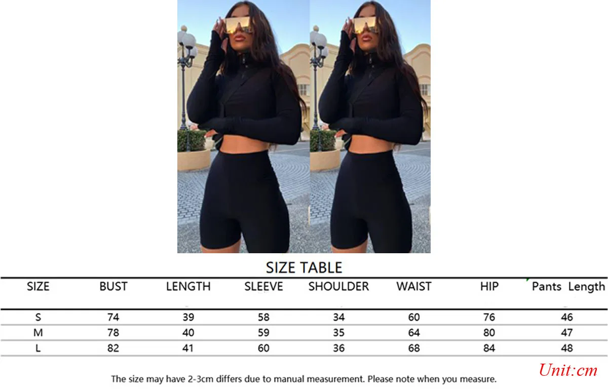 Женский комплект из двух предметов спортивный костюм с длинным рукавом и шорты