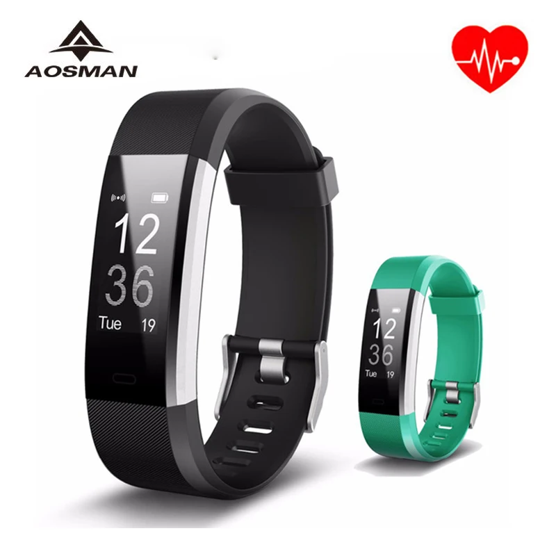 AOSMAN ID115Plus ofertas del dia спортивный браслет на запястье пульсометр фитнес трекер Смарт