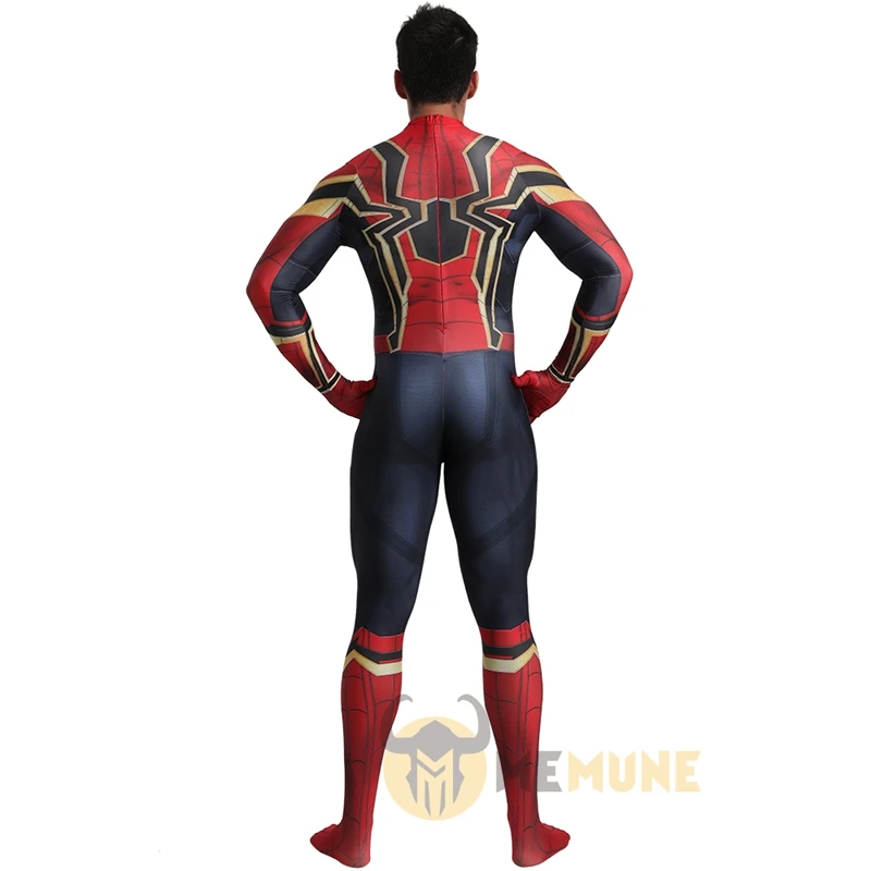 Костюм из комиксов Marvel, Железный Человек-паук, лайкра, спандекс, зентай, костюм на Хэллоуин, Хэллоуин, косплей, карнавальный костюм