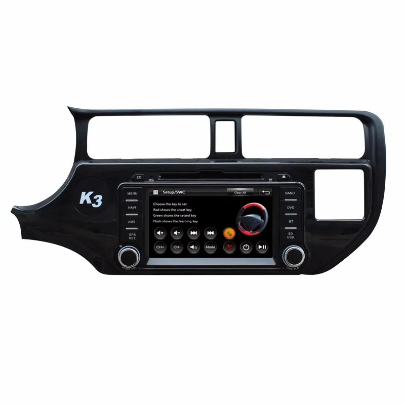 HD 1024*600 Авторадио автомобильный DVD GPS навигация для KIA RIO K3 Pride 2012 2013 2014 рулевое
