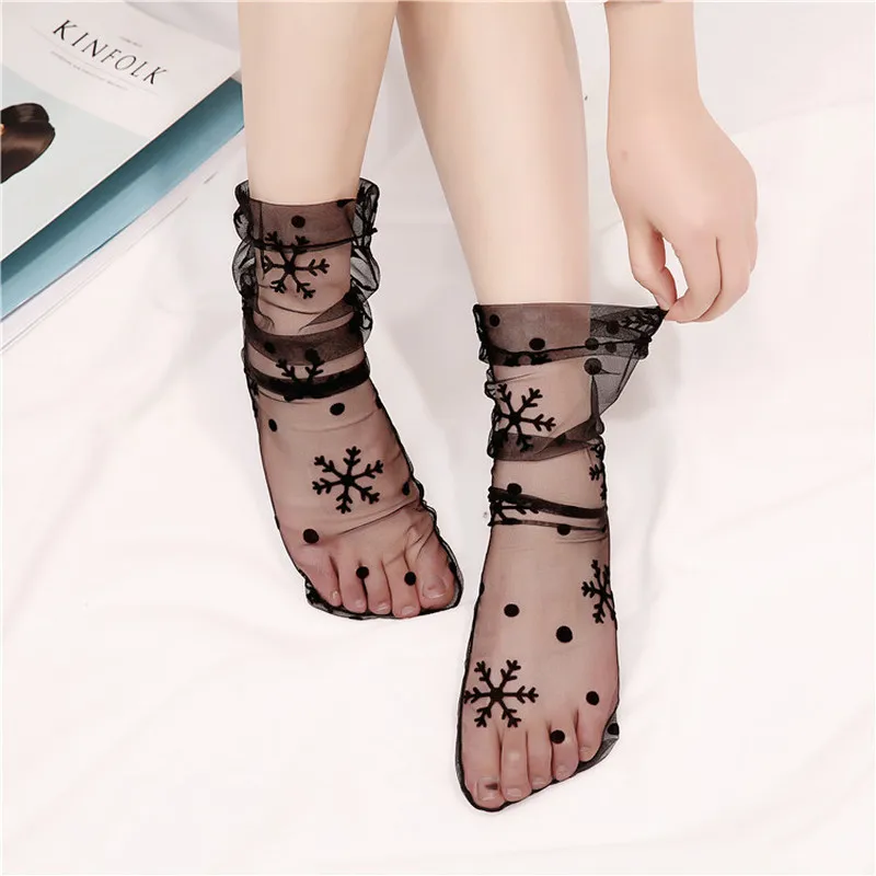 Очаровательные 2 шт./компл. женские сексуальные дышащие шелковые носки мягкие