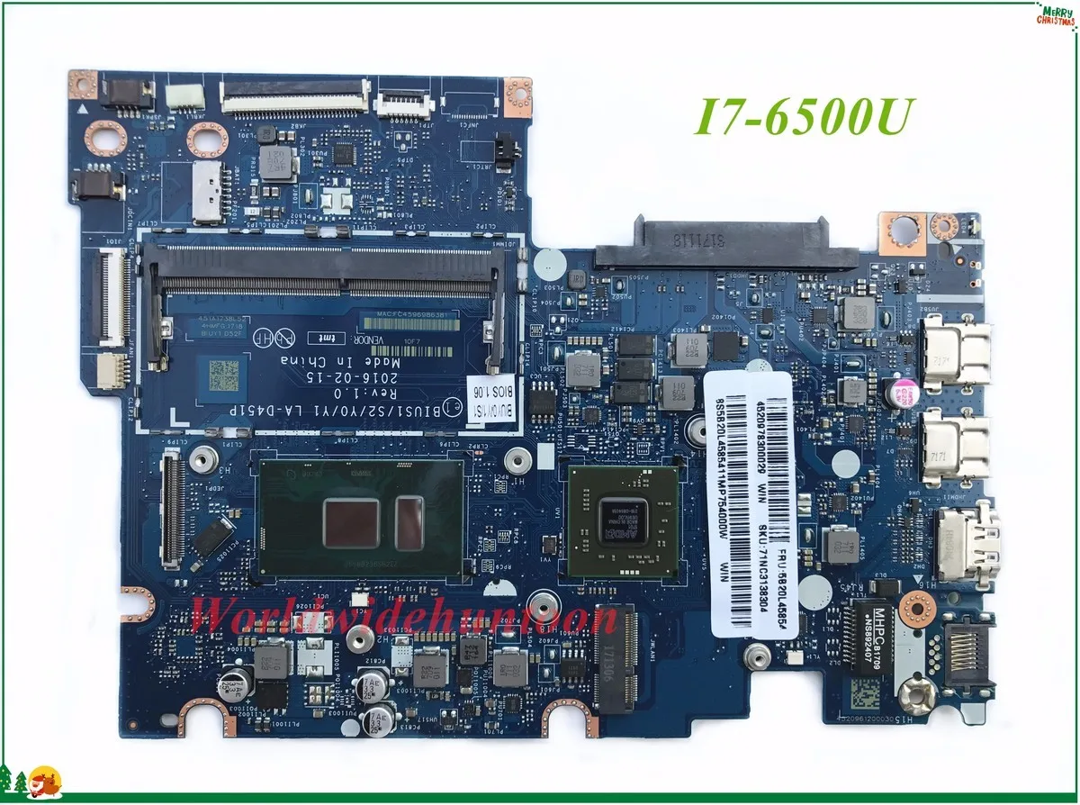 5B20L45854 для Lenovo Yoga 510 15ISK Flex 4 1570 материнская плата ноутбука BIUS1/S2/Y0/Y1 LA D451P SR2EZ I7 6500U DDR4