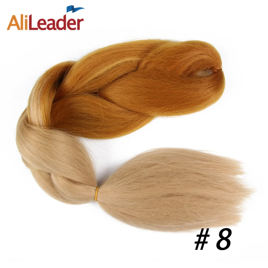 T1B/серебристо-серый AliLeader чистый цвет и Омбре косички волос 1B 2 4 27 33 613 99J серый розовый синтетические волосы Jumbo косички для наращивания 2" 100 г - Цвет: T1B/серебристо-серый