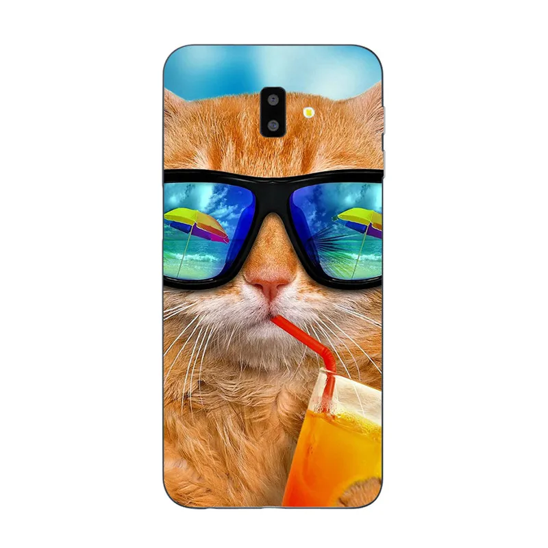 Чехол J6plus Capas для samsung J6 Plus, силиконовый мягкий чехол из ТПУ с принтом для samsung Galaxy J6 Plus J 6 Plus J610 J610F J6+ чехол