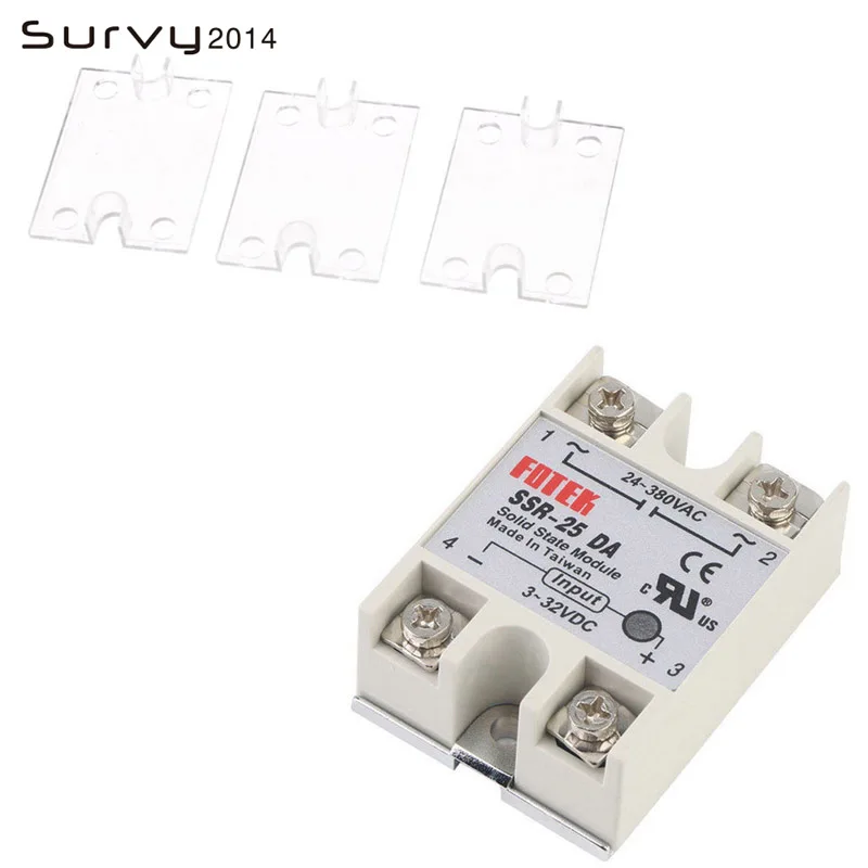 Твердотельное реле Φ SSR-100DA 10DA 25DA 40DA фактически 3-32V DC TO 24-380V AC SSR 100DA 75DA 60DA 50DA