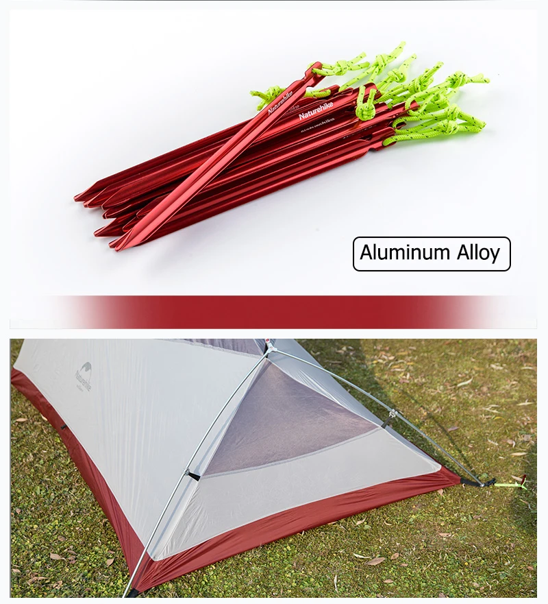 Naturehike открытый 2 Человек Палатка 20D капроновые, силиконовые CloudUp 2 Обновление Сверхлегкий Палатка с ковриком для пары пеших прогулок