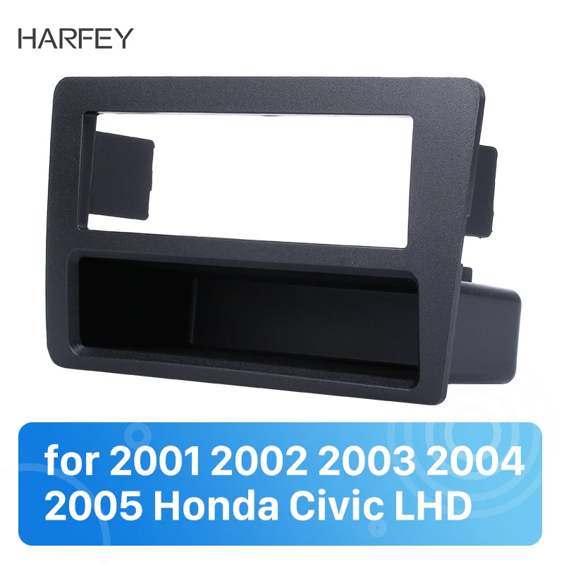 Harfey для 2001 2002 2003 2004 2005 Honda Civic LHD Dash Mount Trim панель стерео рамка 182*53 мм радио фасции