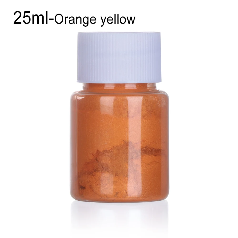 Orange yellow 10 г мыло краситель мерцающий Слюда Порошок пигменты для самостоятельного изготовления мыла для ванны бомба косметические свечи вечерние тени для век изделия из смолы - Цвет: Orange yellow