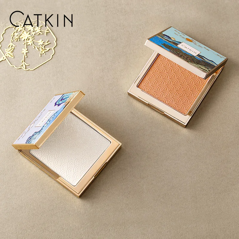 CATKIN, 12 г, лунная контурная палитра C01, белый с синим цветом, корректор цвета, масляная палочка для хайлайтера, макияж