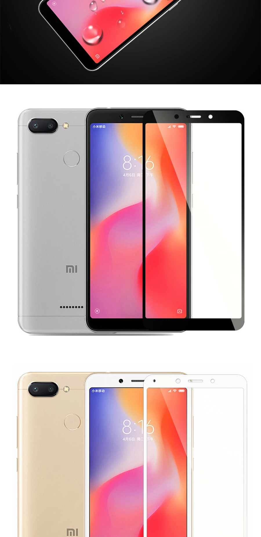 5,45 дюймов стекло для Xiaomi Redmi 6 6A защита экрана 2.5D 9H закаленное стекло для Xiaomi Redmi6 A стекло Redmi6A защитная пленка