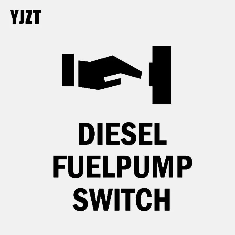 

YJZT 12.4CM*14.6CM DIESEL FUEL PUMP SWITCH Car Sticker Vinyl Decal Black/Silver C3-0764