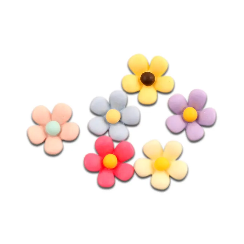 

50Pcs Mixed Resin Bling Flower 17mm Decoration Crafts Flatback Cabochon Kawaii DIY Embellishments For Scrapbooking Accessories
