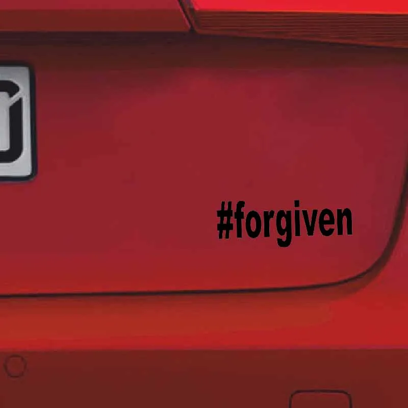 

YJZT 12.7CM*4.4CM #Forgiven Jesus Vinyl Car Motorcycle Sticker Decals Black/Silver C13-000255