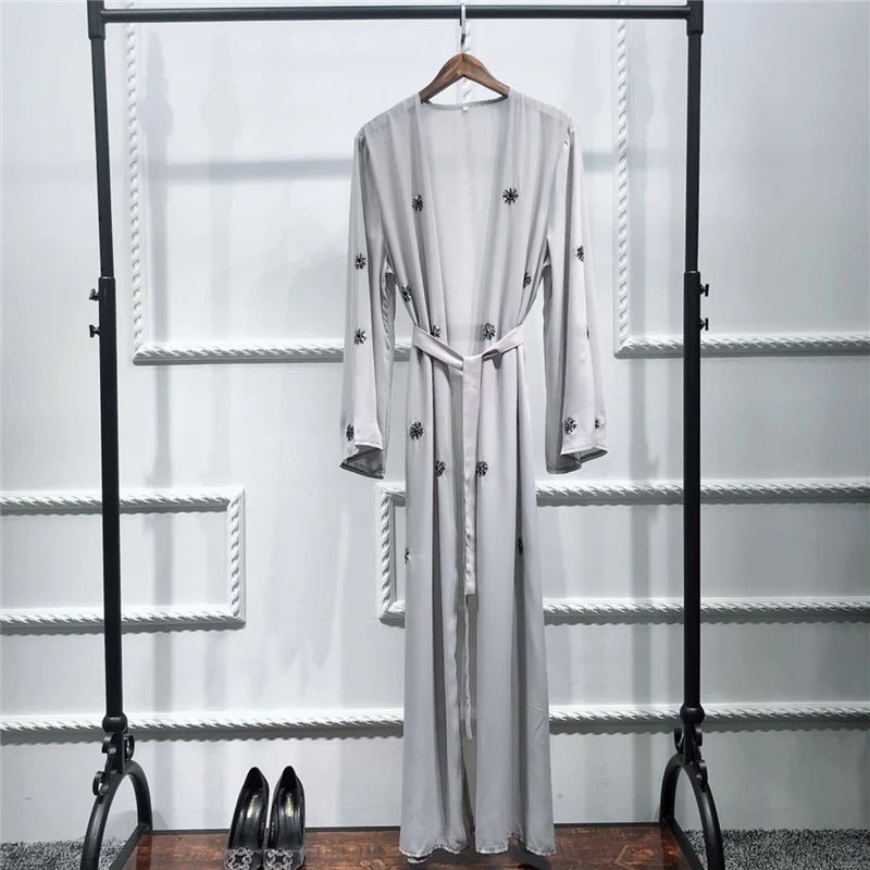 2020 модное мусульманское платье для молитвы Элегантное Длинное кимоно с