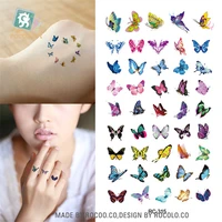 body art waterproof temporary tattoos for women 3d beautiful butterfly design small arm tattoo sticker wholesales rc2315