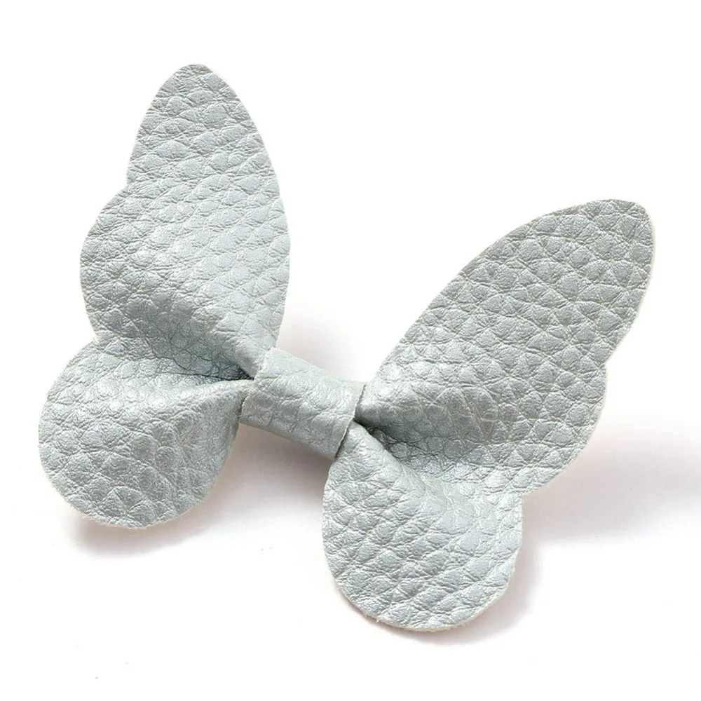 7 шт./лот заколка для волос малышей с бантом девочек из искусственной кожи