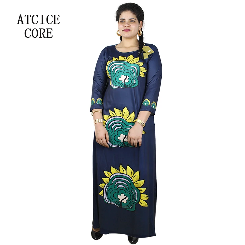 Африканские платья для женщин 2018 модный дизайн длинное платье из мягкого