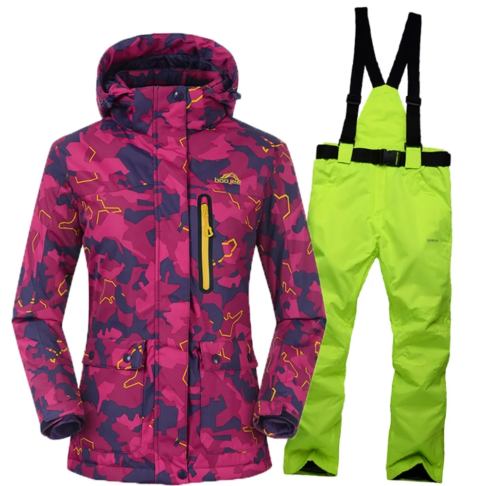 Новинка 2016 женские лыжные костюмы костюм для сноуборда Женская