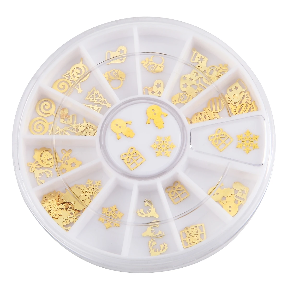 Monja дизайн ногтей Рождественская елка подарок конфеты ультра тонкий Снежинка 3D DIY