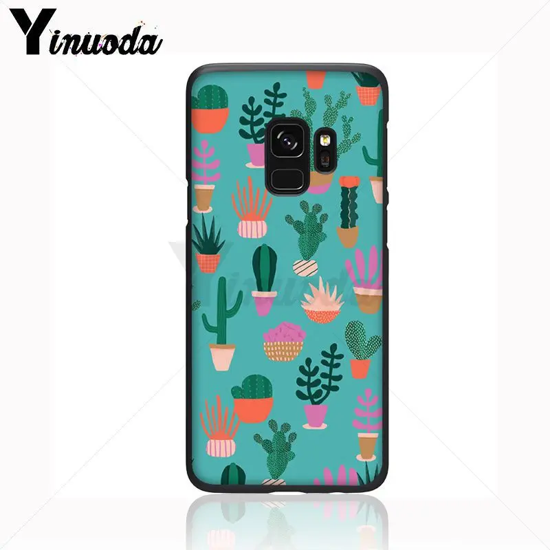 Роскошный чехол для телефона Yinuoda green cactus plant уникальный дизайн чехлы Samsung Galaxy s9 s8