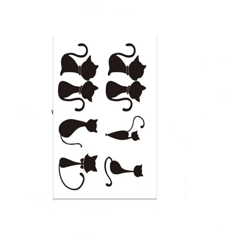 AddFavor 5PCS Love Black Cat Women Waterproof Temporary Tattoo Designs Bady Art Sticker Accessories Fake Makeup Paste Paper Tips | Красота и