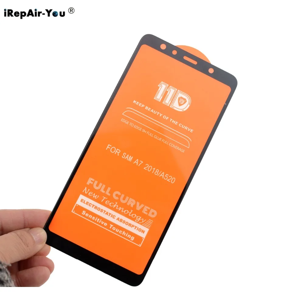 10 шт. Новинка 9H 11D полное покрытие закаленное стекло для Samsung Galaxy A7 2018 A6 A8 Plus A9 A9s J4 J6
