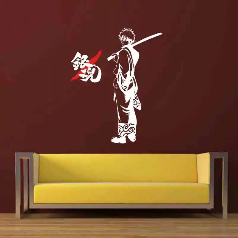 GINTAMA Настенная Наклейка виниловая настенная наклейка s Декор домашнее