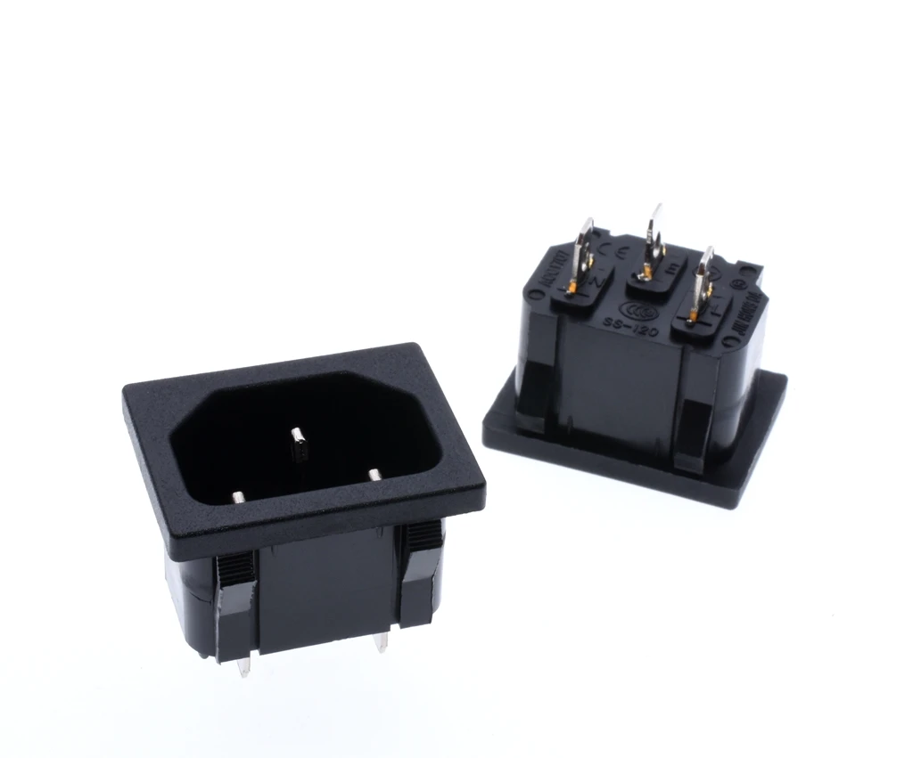 Розетка питания переменного тока C14 штепсельная розетка вилка промышленная IEC320 3