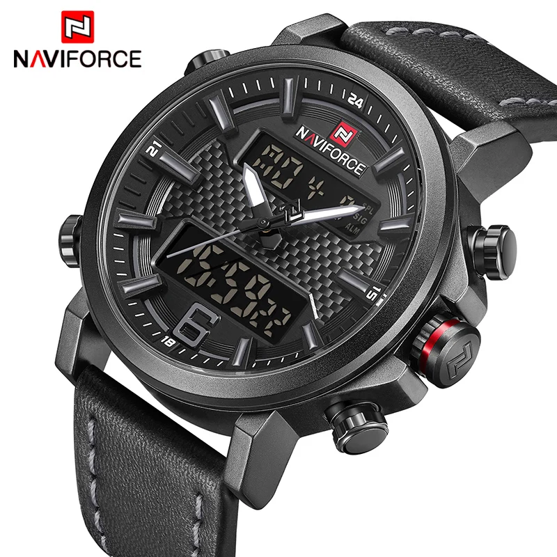 Распродажа NAVIFORCE NF9135 мужские спортивные часы кварцевые Топ бренд класса люкс