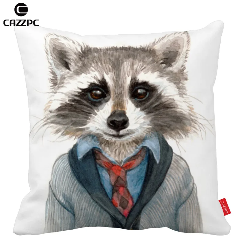Милый костюм красный галстук енот животный принт автомобильная декоративная