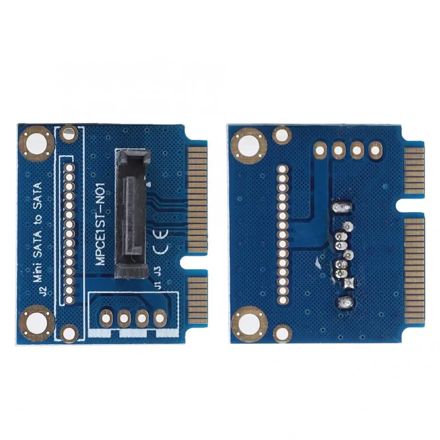 Мини SATA для 7pin Mini PCIe карта расширения mSATA-SATA адаптер синий компьютерный кабель