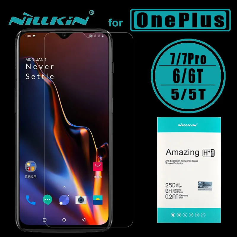 Nillkin для Oneplus 7 6T 6 5 T закаленное стекло 9H + Pro 2.5D прозрачное защитная пленка экрана 1