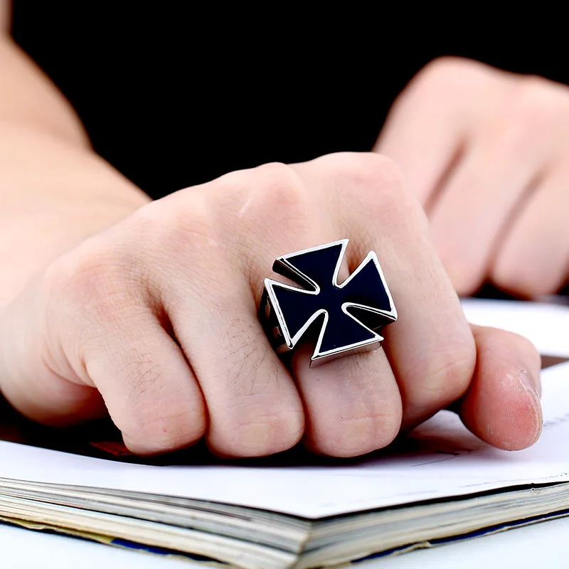 stainless steel cross rock biker punk ring personality unique cool jewelry high quality | Украшения и аксессуары