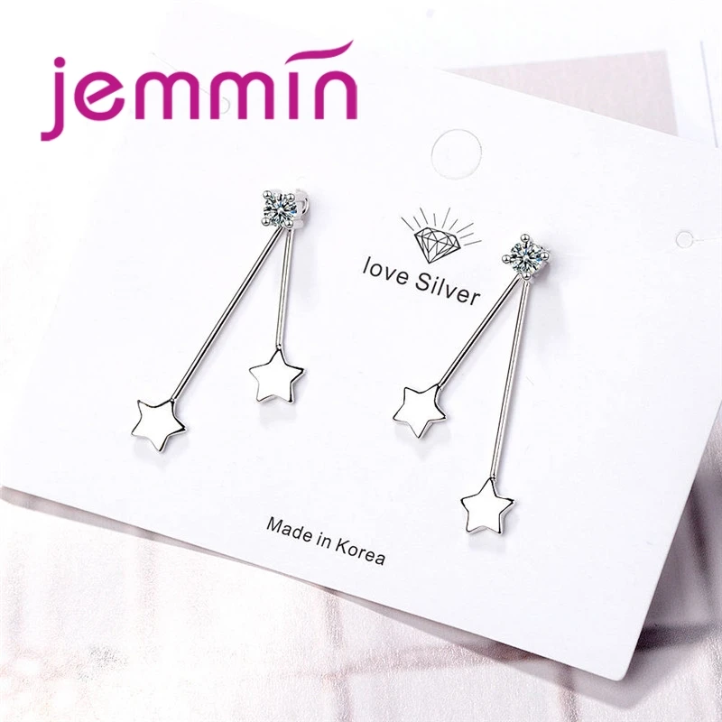 New Elegant Rhinestone Crystal Star Pendant Long Pendientes Mujer For Women Girl Cute Style Fashion Accessories | Украшения и