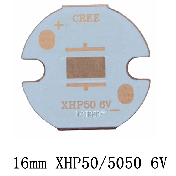 20 мм медная печатная плата Cree XPG XPG2 XPE XPE2 XML XML2 XHP50 XHP70 MKR 3V 6V 12V Светодиодная печатная плата 20mm x 1,6mm Медная звезда 16mm радиатор PCB - Испускаемый цвет: 16mm XHP50 5050 6V