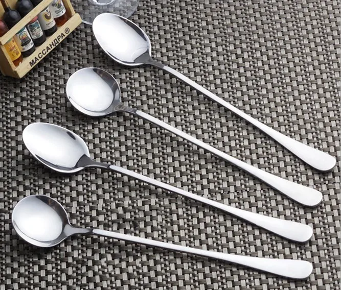 Круглая головка с наконечником 1 шт. прочная длинная ручка ложки для чая и кофе