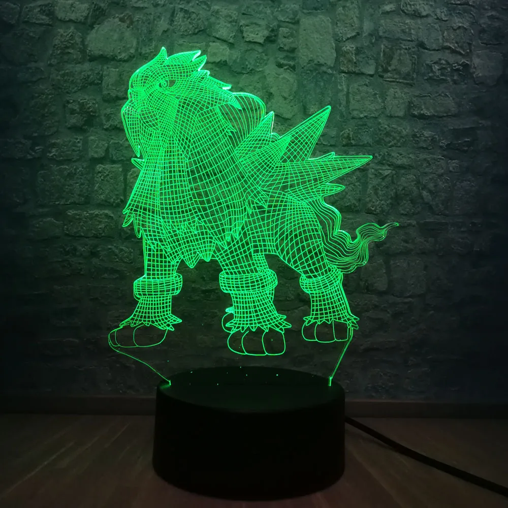 3D светодиодный ночник игровой светильник с изображением покемона го настольная