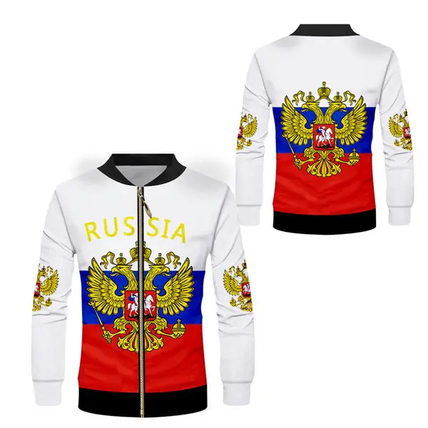 russian jackets Мужская бейсбольная форма на молнии, куртки, Роскошные 3d Золотые цветы, Принт по всей поверхности, с длинным рукавом, унисекс, куртка-бомбер, куртки, пальто на заказ, S-6XL - Цвет: russian jackets