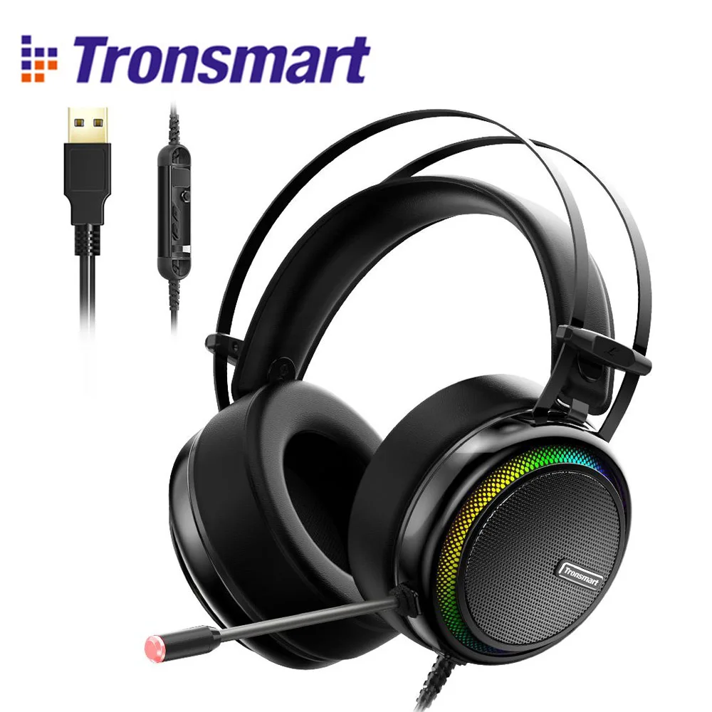 Игровая гарнитура Tronsmart Glary Virtual 7 1 USB интерфейс Игровые наушники для ps4 nintendo switch