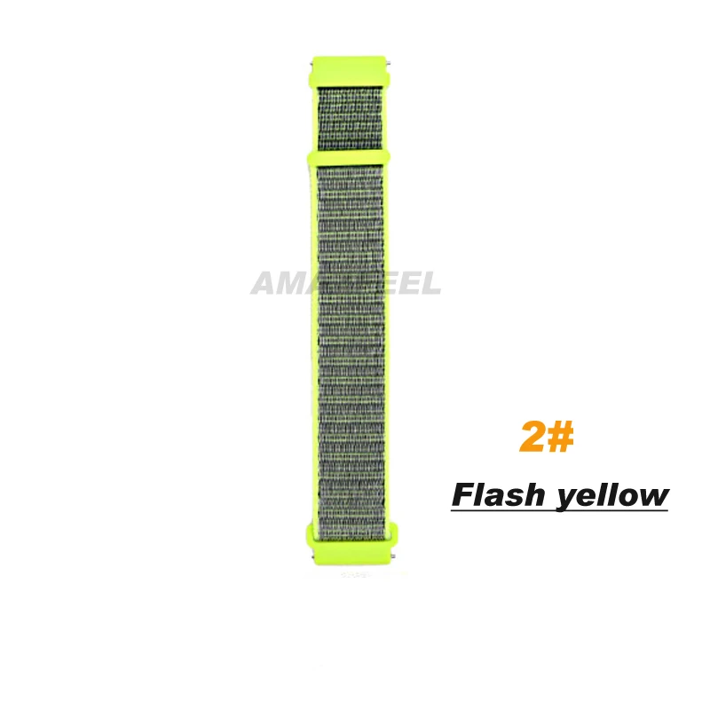 2.flash yellow Нейлоновый ремешок для часов Garmin Forerunner 245 Music/Forerunner 645 ремешок/Vivoactive 3 band/vivomove HR сменный Браслет - Цвет: 2.flash yellow
