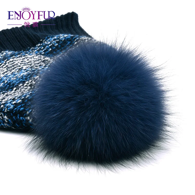 ENJOYFUR Winter Hats For Children Thick Warm Caps With Pom Poms Good Quality Kids Hat Boys |
