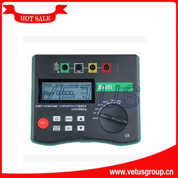 DY4300B 4 терминал цифровой тестер сопротивления заземления|earth resistance tester|digital earth