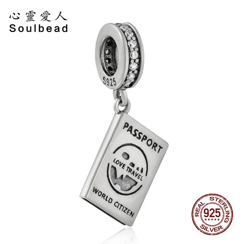 Soulbead путешествия мир паспорт очаровательные бусины подвески с камнями Fit Pandora