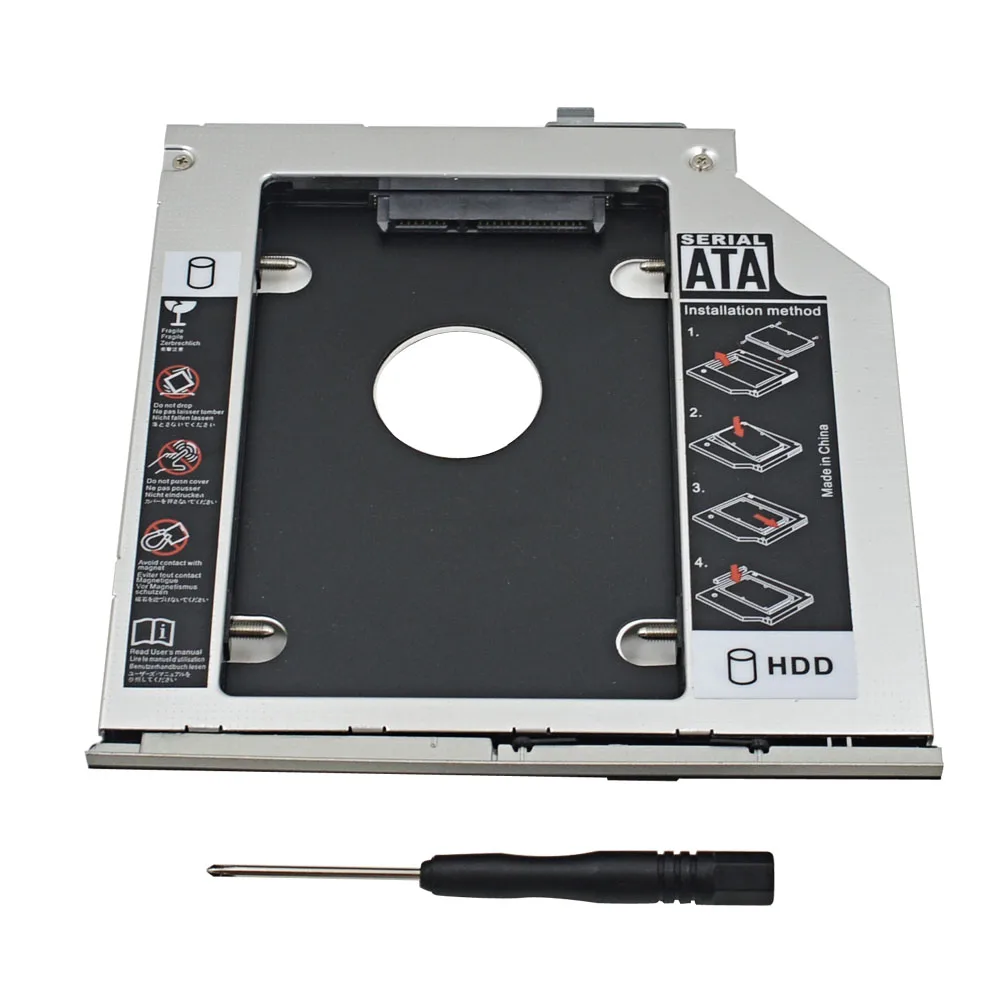 TISHRIC для hp EliteBook 2560P 2570P 2nd 9,5 мм SATA 2,5 SSD HD HDD DVD жесткий диск Caddy Optibay Корпус чехол адаптер